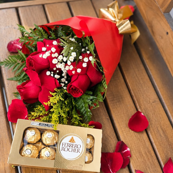 Buqu� 3 rosas + Ferrero
